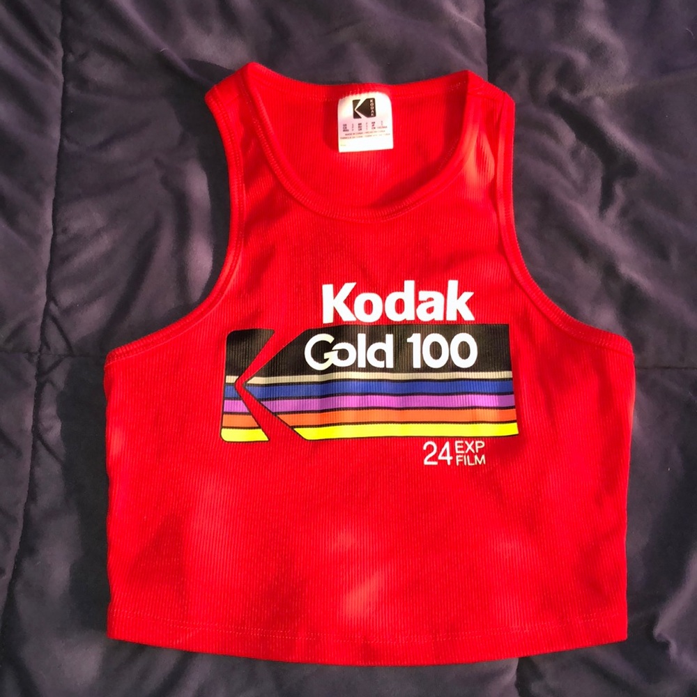 forever 21 “kodak” printed crop top